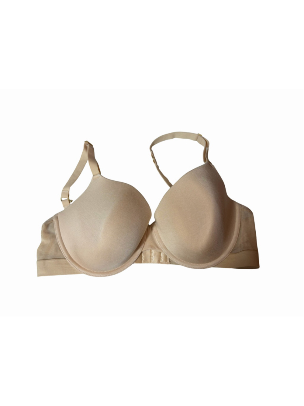 LIVELY 38C Nude Beige Molded Underwire T-Shirt Bra Mesh Back Everyday